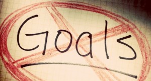 Goals written and crossed out